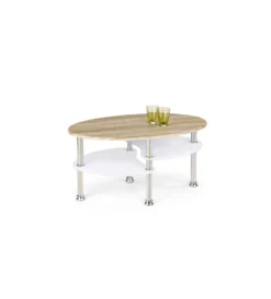 Ława MEDEA 90 cm w kolorze dąb sonoma z dodatkiem koloru białego