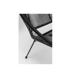 Ławka ACAPULCO 121 cm mono czarna