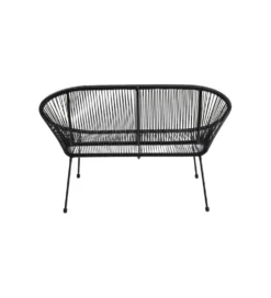 Ławka ACAPULCO 121 cm mono czarna