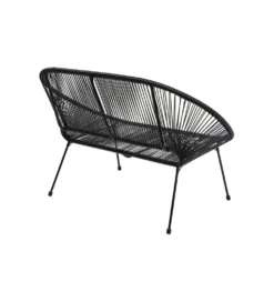 Ławka ACAPULCO 121 cm mono czarna