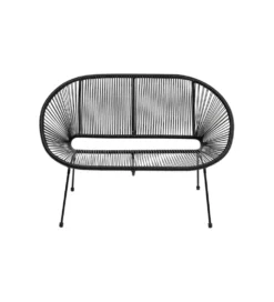 Ławka ACAPULCO 121 cm mono czarna