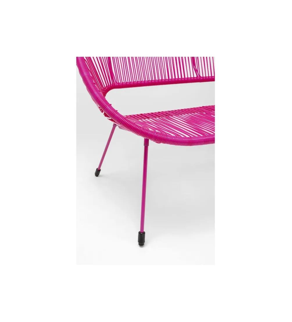 Ławka ACAPULCO 121 cm mono różowy