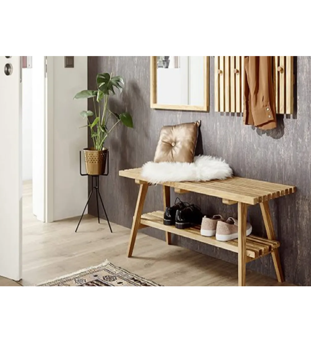 Ławka ALVAR 100 cm drewno dąb