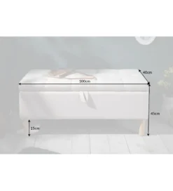 Ławka ARIETT 100 Cm beżowa