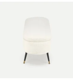 Ławka AVEIRO 120 cm z pojemnikiem Bouclé kremowa