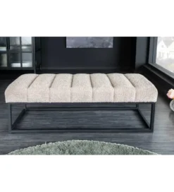 Ławka Baltic 110 cm Bouclé szampański beż