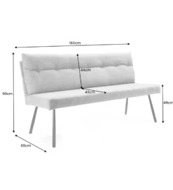 Ławka BIG GEORGE 160 cm szary