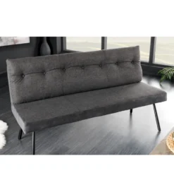 Ławka BIG GEORGE 160 cm welwet antracyt