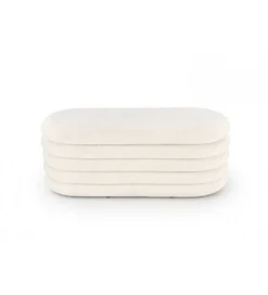 Ławka BLISS 105 cm bouclé kremowe z pojemnikiem