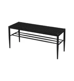 Ławka BONKEMO 100 cm czarna