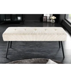 Ławka BOUTIQUE 100 cm beżowy sztruks