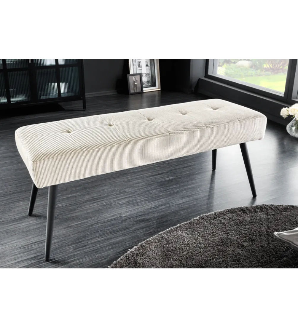 Ławka BOUTIQUE 100 cm beżowy sztruks