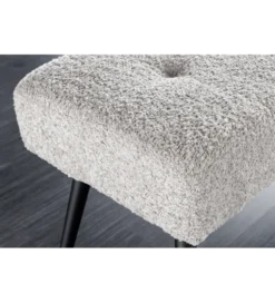 Ławka BOUTIQUE 100 cm tkanina bouclé szampański greige