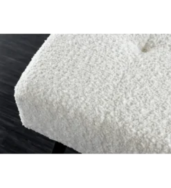 Ławka BOUTIQUE 100 cm tkanina bouclé biała