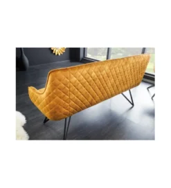 Ławka Edmonton 156 cm ciemna musztarda