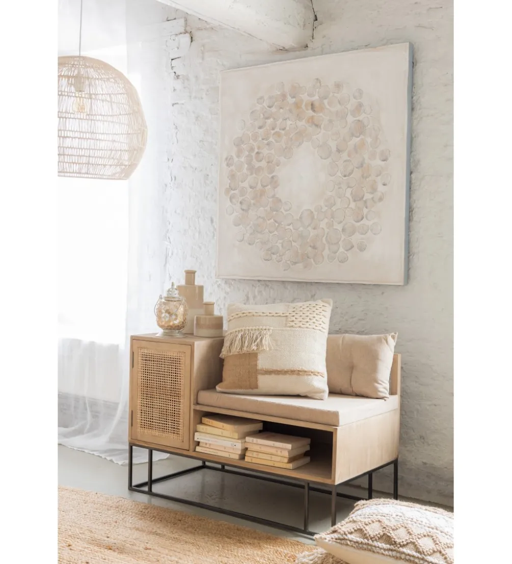 Ławka ENTRY WAY 100 cm drewno mango