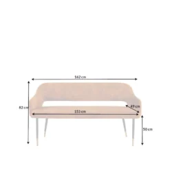 Ławka ETIENNE Paris 162 cm ciemna musztarda