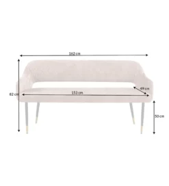 Ławka ETIENNE Paris 162 cm greige