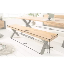 Ławka FACTORY 180 cm dębowa