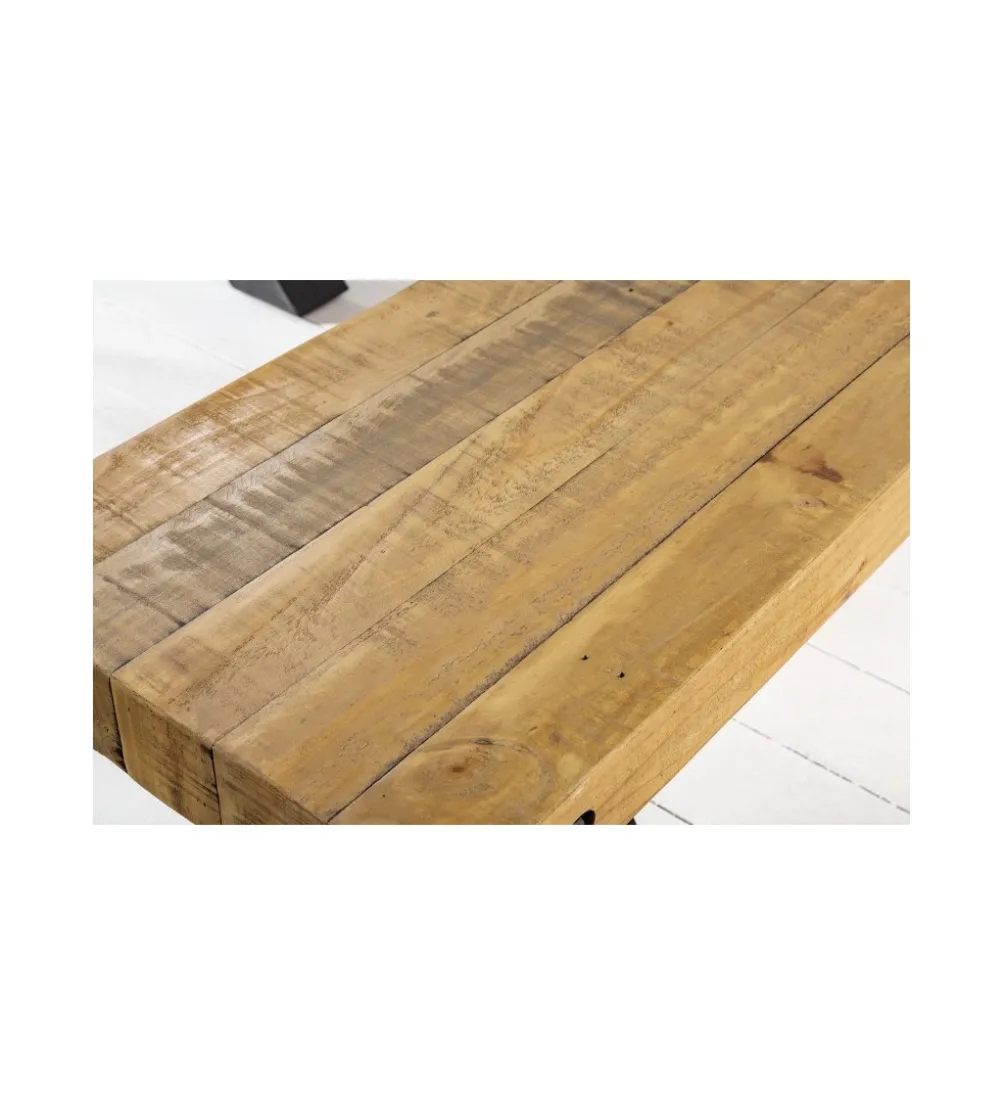 Ławka FACTORY Thor 200 cm drewno sosna brąz