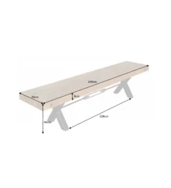 Ławka FACTORY Thor 200 cm drewno sosna brąz