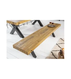 Ławka FACTORY Thor 200 cm drewno sosna brąz