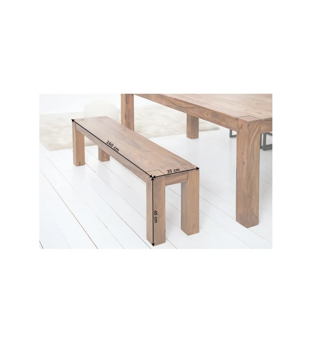 Ławka FINICE Makassar 160 cm drewno Sheesham
