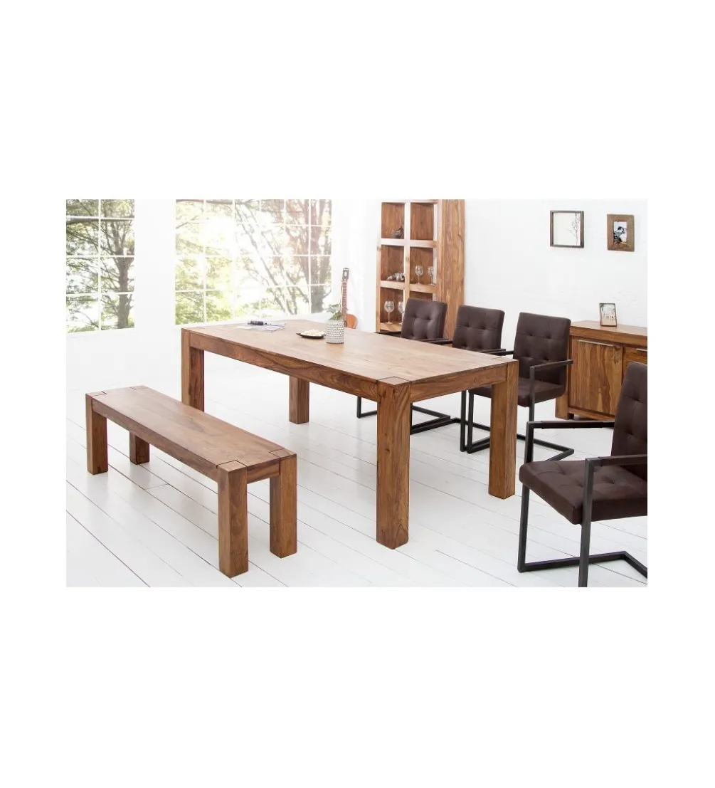 Ławka FINICE Makassar 160 cm drewno Sheesham