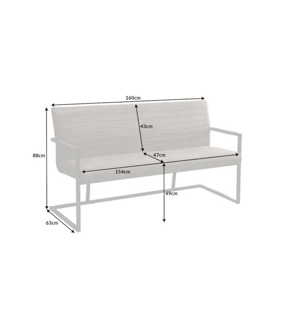 Ławka Imperial 160 cm taupe