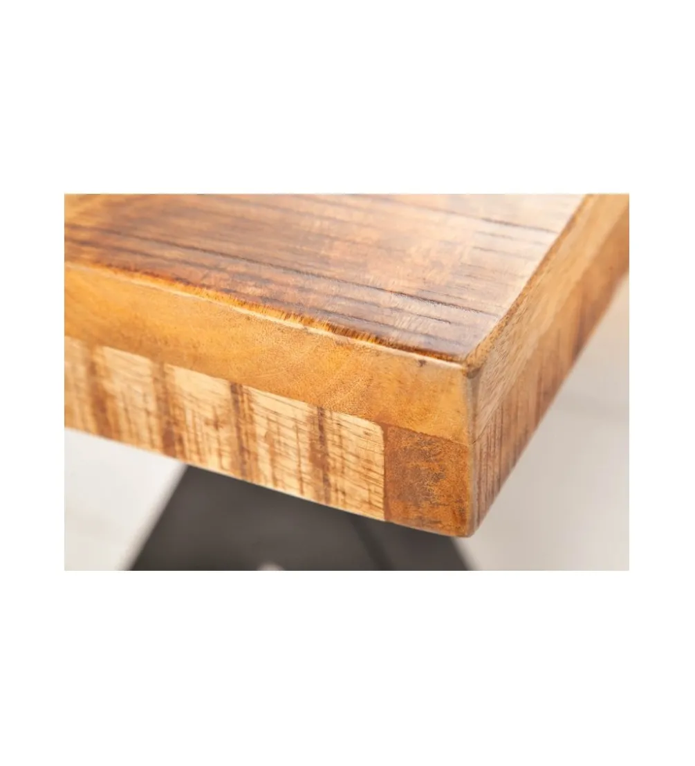 Ławka Iron Craft X 160 cm drewno Mango