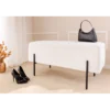 Ławka LOFT z szafką 100 cm bouclé biała