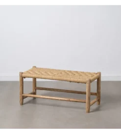 Ławka NEBERNLI 92 cm drewno mango naturalna