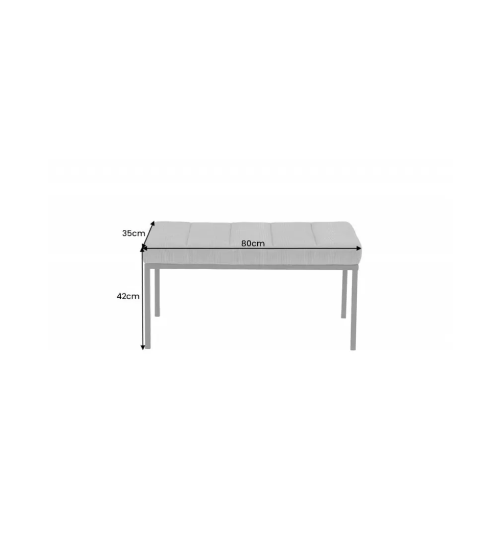 Ławka OLIWIA II 80 cm jasnoszara