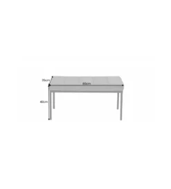 Ławka OLIWIA II 80 cm sztruks musztardowo- żółta