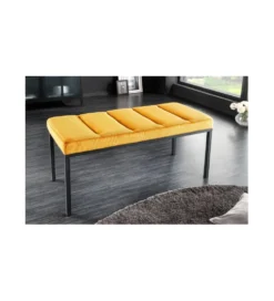 Ławka OLIWIA II 80 cm sztruks musztardowo- żółta