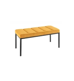 Ławka OLIWIA II 80 cm sztruks musztardowo- żółta