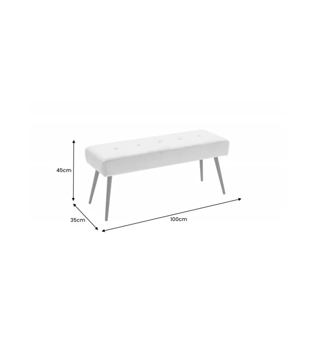Ławka OLIWIA III 100 cm szara