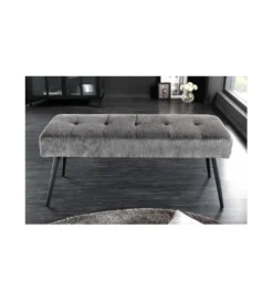 Ławka OLIWIA III 100 cm szturks ciemnoszara