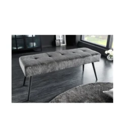 Ławka OLIWIA III 100 cm szturks ciemnoszara