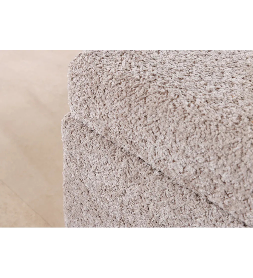Ławka RAISA Extravagancia 140 cm z pojemnikiem Bouclé Szampański Greige