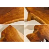 Ławka ROOT 100 cm drewno teak naturalny brąz