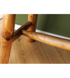 Ławka ROOT 100 cm drewno teak naturalny brąz