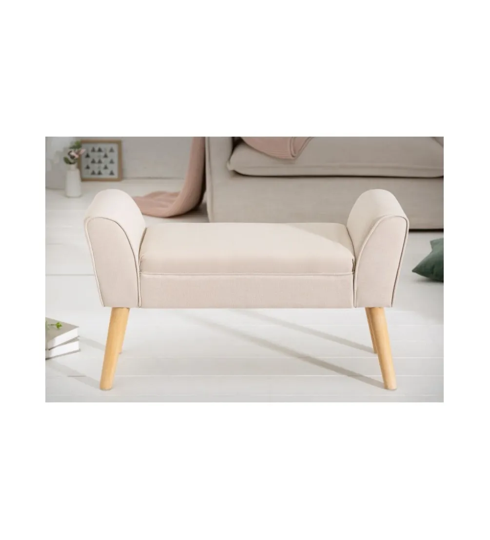 Ławka Scarlett 90 cm beżowa