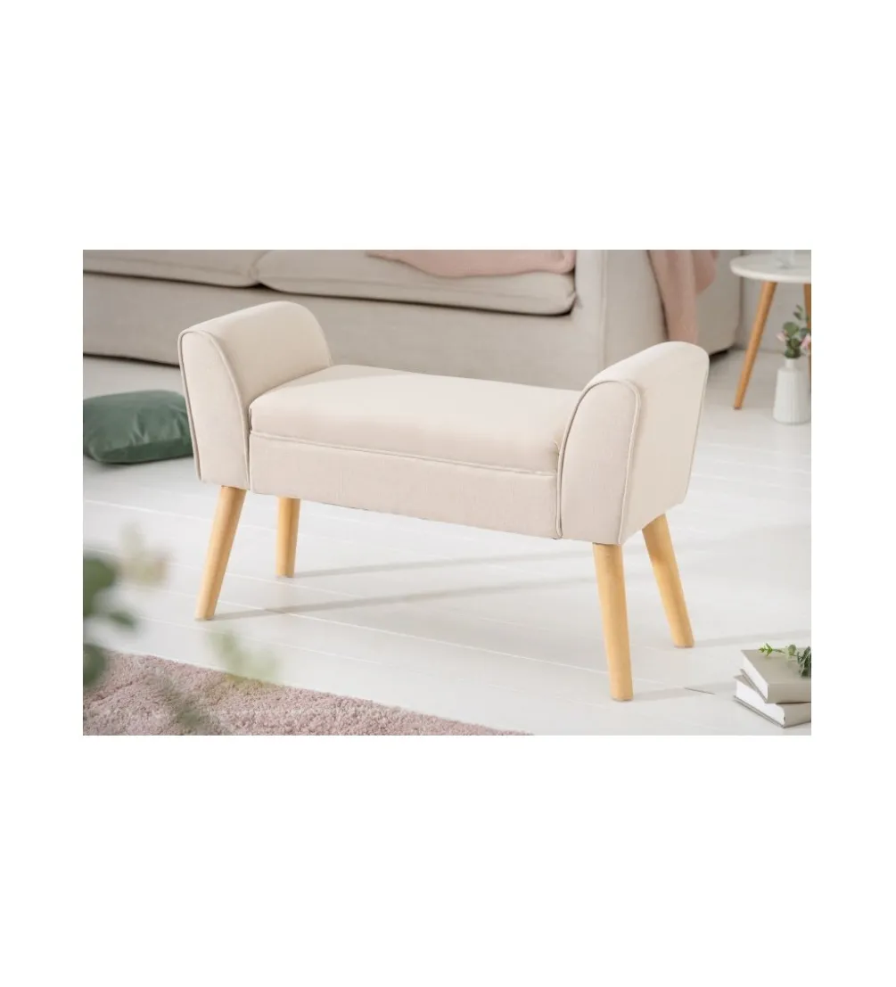 Ławka Scarlett 90 cm beżowa