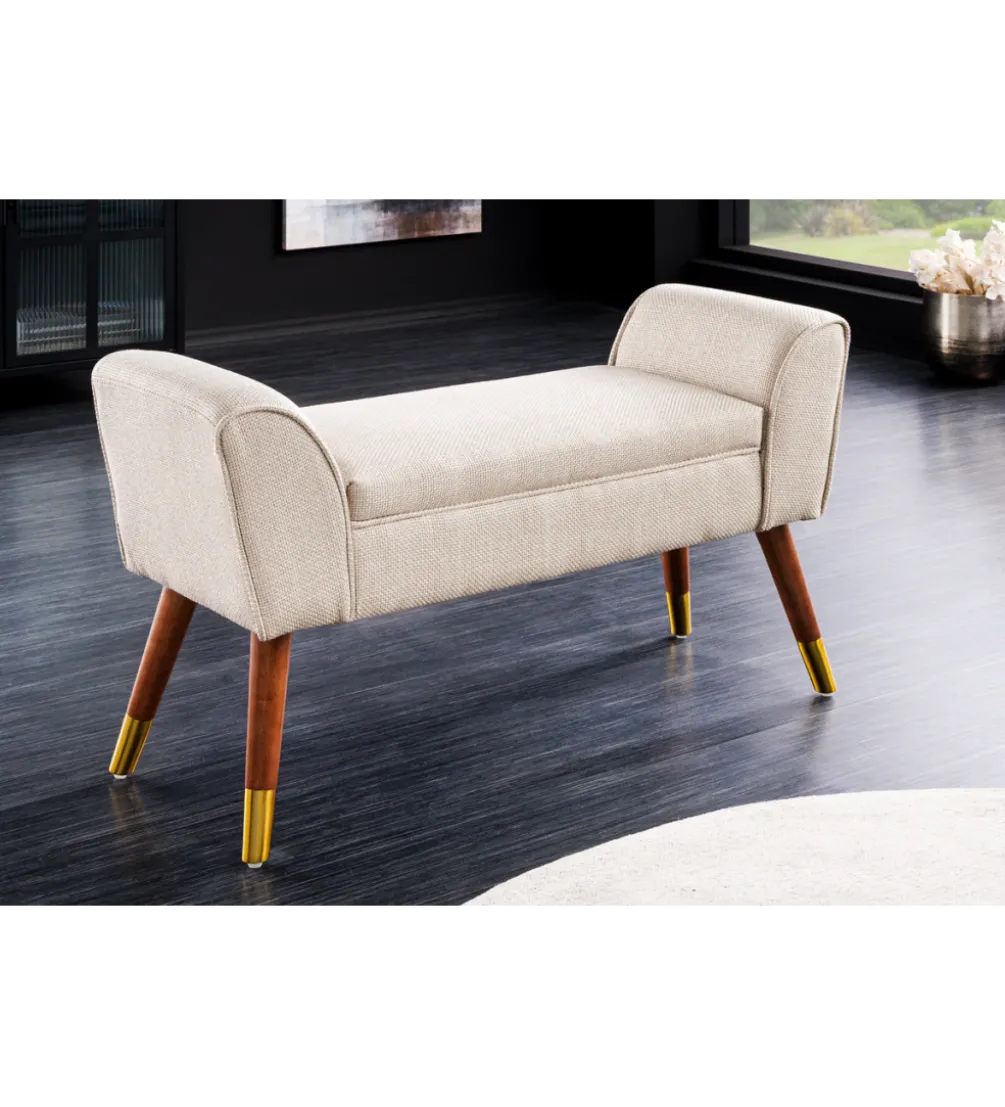Ławka SCARLETT 90 cm beżowa