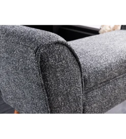 Ławka SCARLETT 90 cm tkanina bouclé antracyt