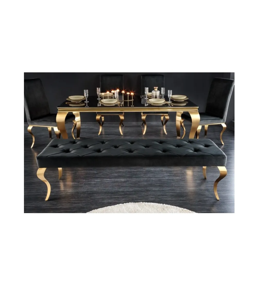 Ławka TRENTINO Modern Barock 172 cm czarna