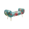Ławka TRONO FLOWER FEVER 140 cm niebieska