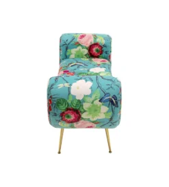 Ławka TRONO FLOWER FEVER 140 cm niebieska