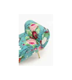 Ławka TRONO FLOWER FEVER 140 cm niebieska